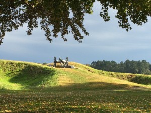 Cannon on the earthworks