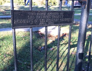 Fence contributed by the Daughters of American Colonists
