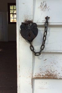 Lock on the Meeting House door