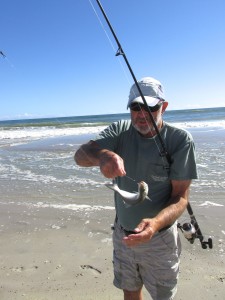 Surf fisher close up