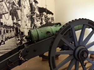 The lafayette Cannon with dent