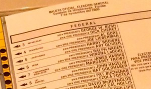 Ballot close up