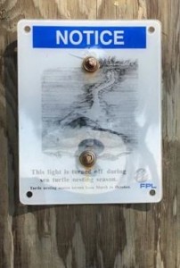 The light is turned off during turtle nesting season