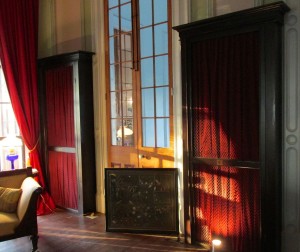 Bookcases in drawing room after lib of congress