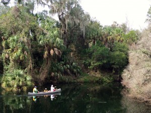 Canoeing on the river