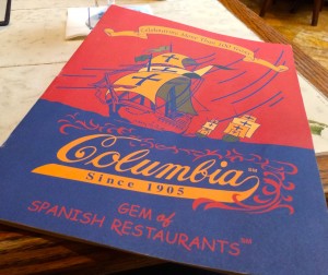 Columbia Menu