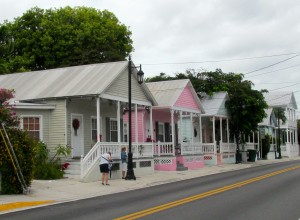 A row of cute cottages