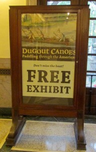 Dugout canoe FREE sign