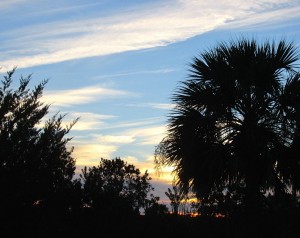 Sky at dusk January 12