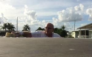 Stu scrubbing tonneau