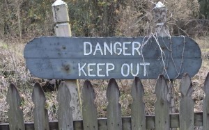 Danger Keep Out close up