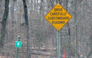 substandard road sign