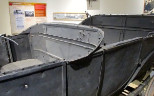 Close up of the bullet holes