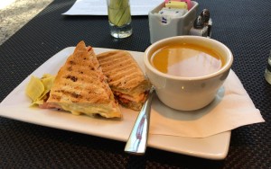Turkey Bacon Panini with Butternut Squash Soup