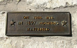 On this site nothing happened