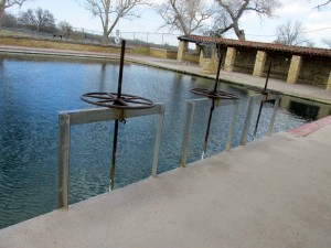 gates to regulate the water flow