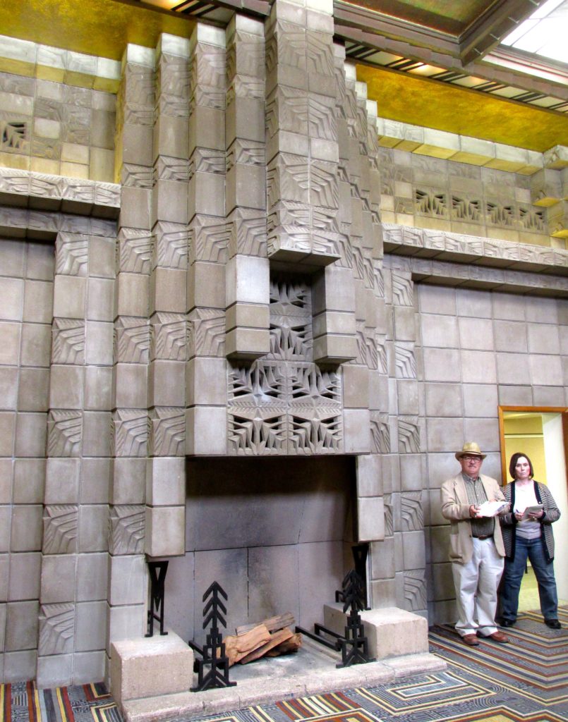 Fireplace in mystery room