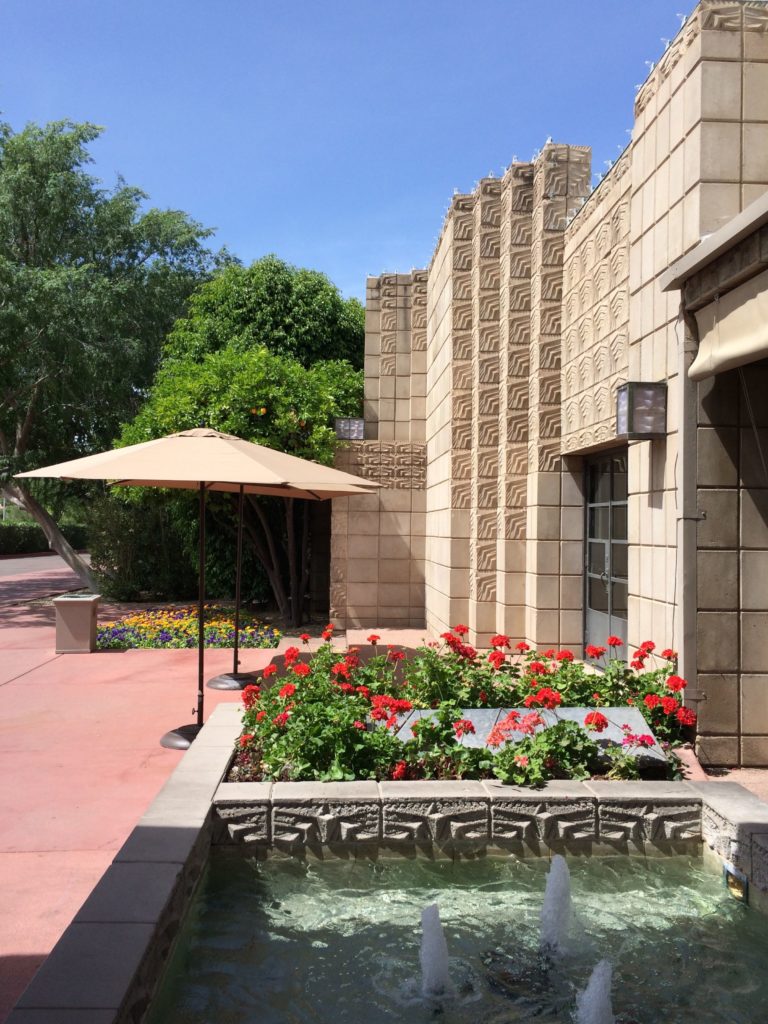 Fountains by the entrance