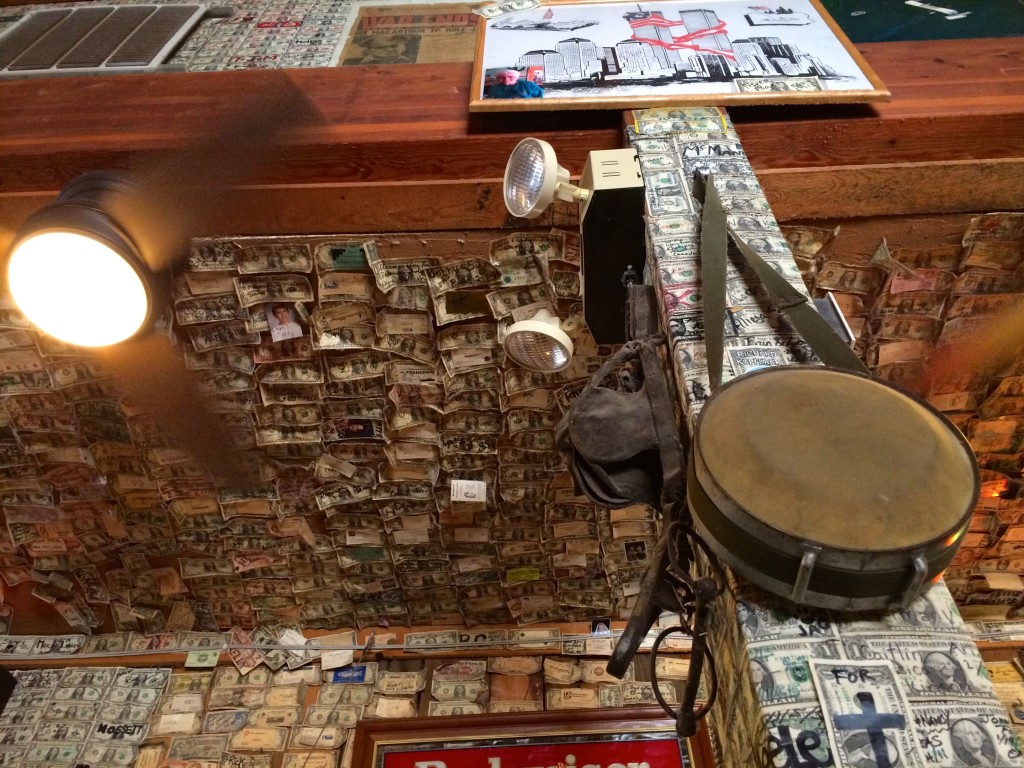 Thurs dollars on the ceiling