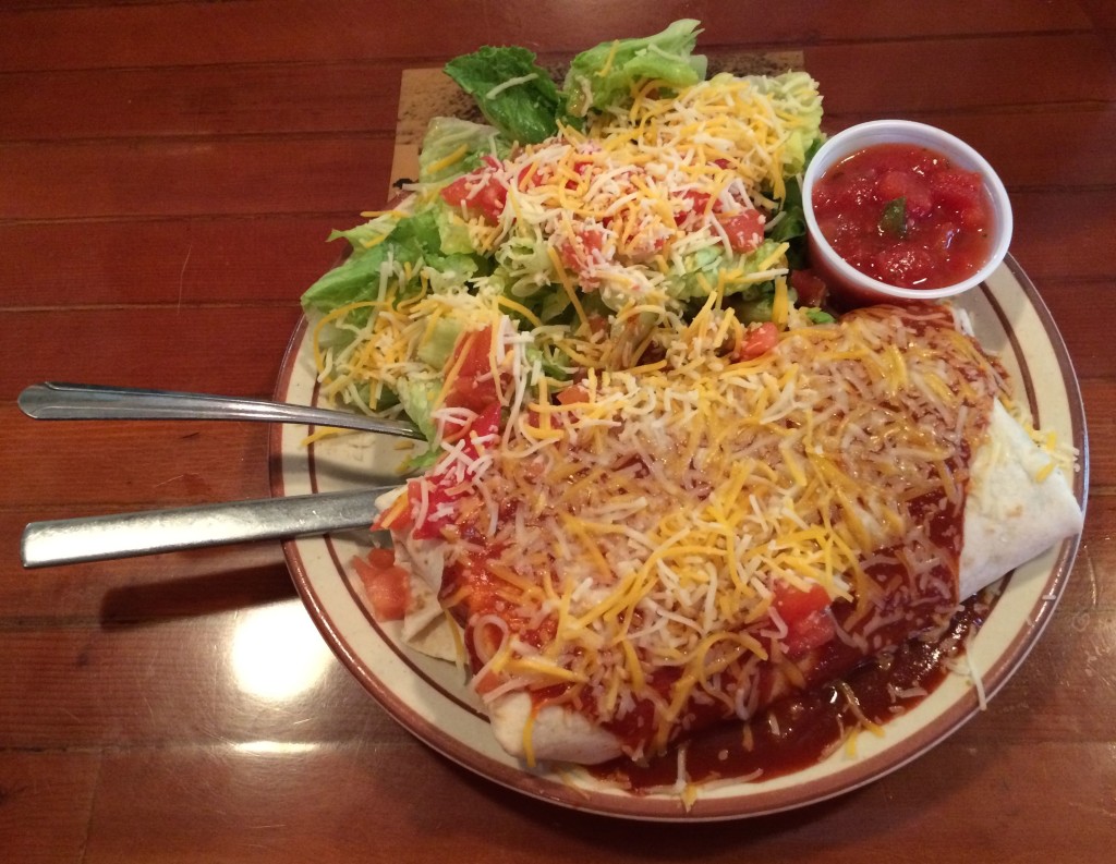 Thursday bean and beef burrito