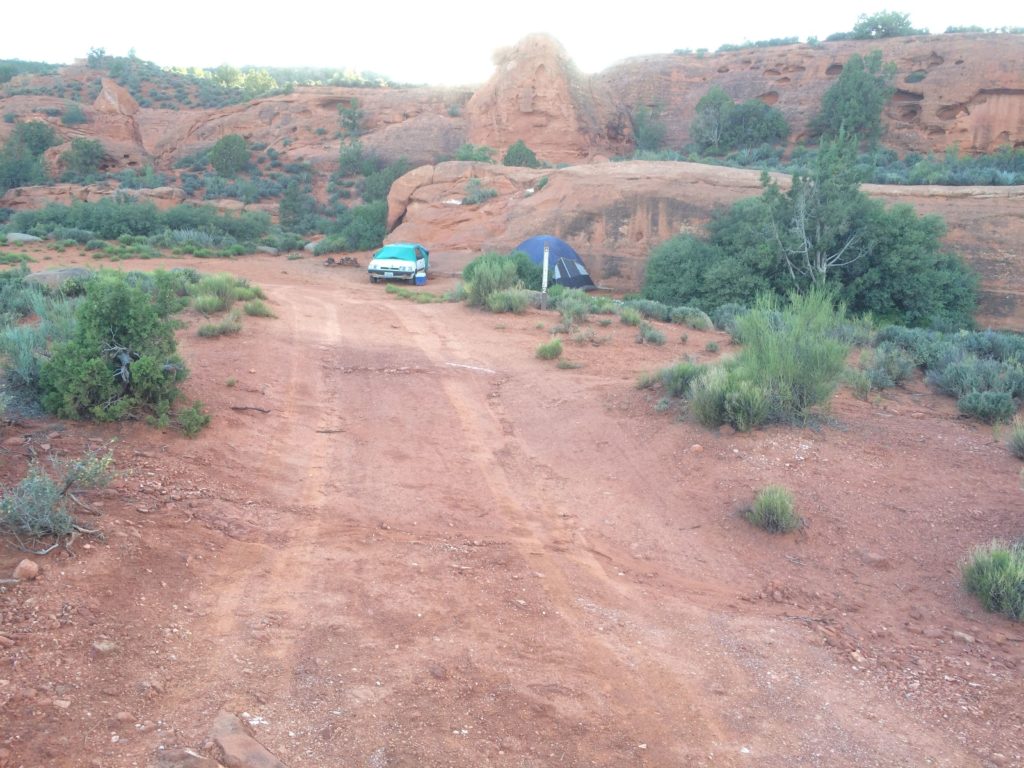 campsite behind mine Dixie National Forest