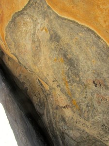 colored rocks with graffitti