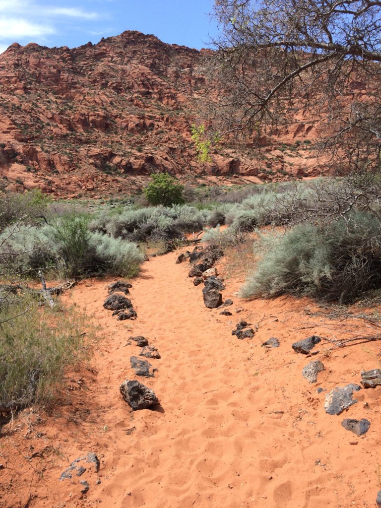 path with rocks and sand