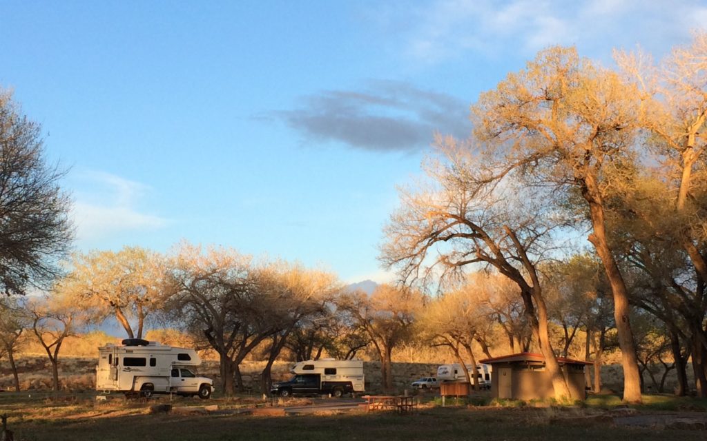 Campground with mountain