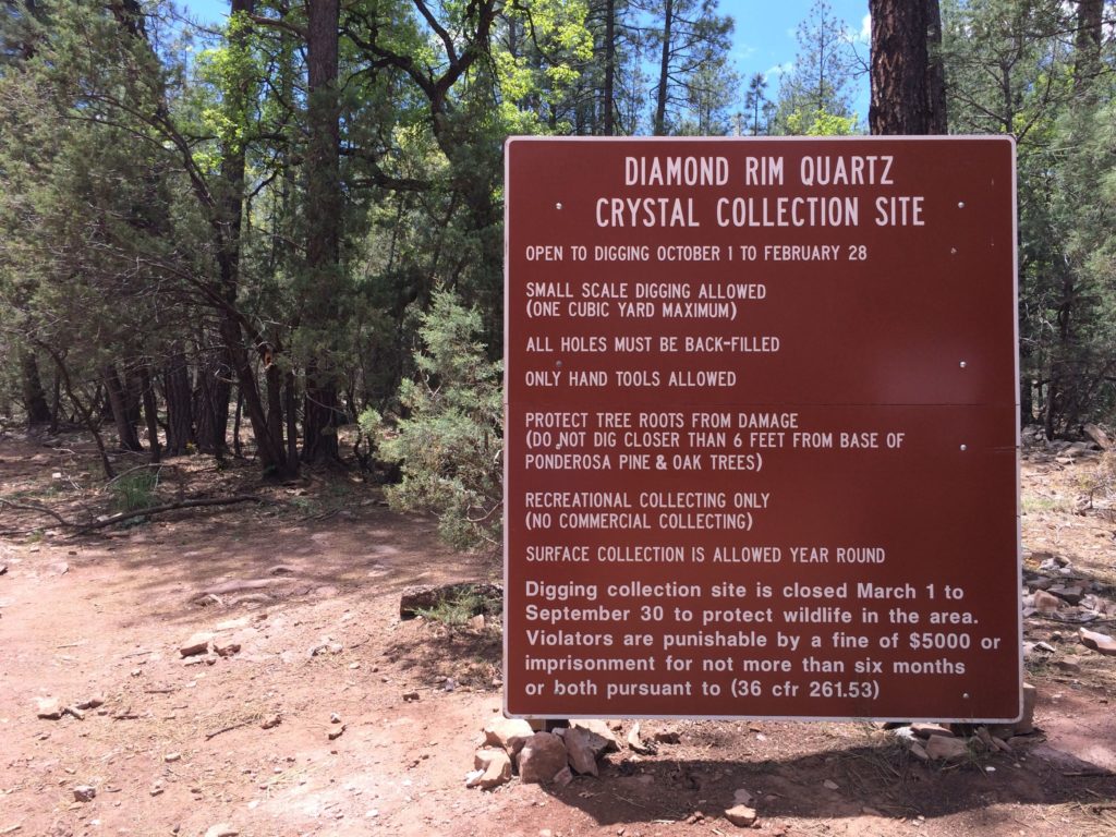 Diamond Rim Quartz Crystal Collection Site