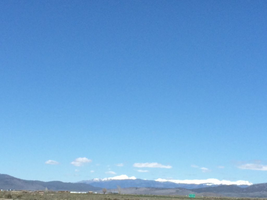 En route snow in the distance