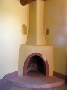 Fireplace in guest room