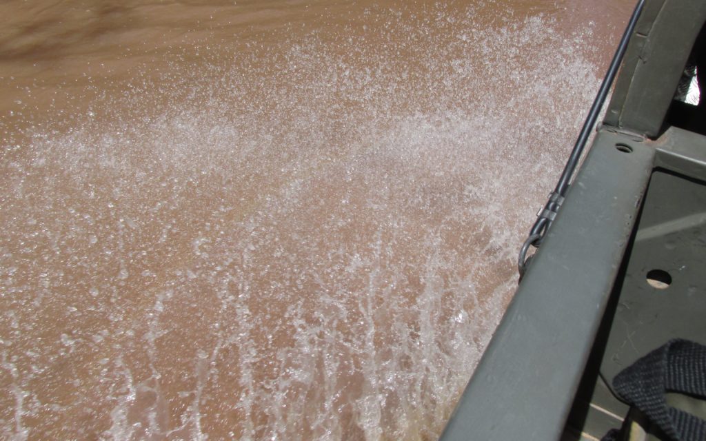 Going through the water