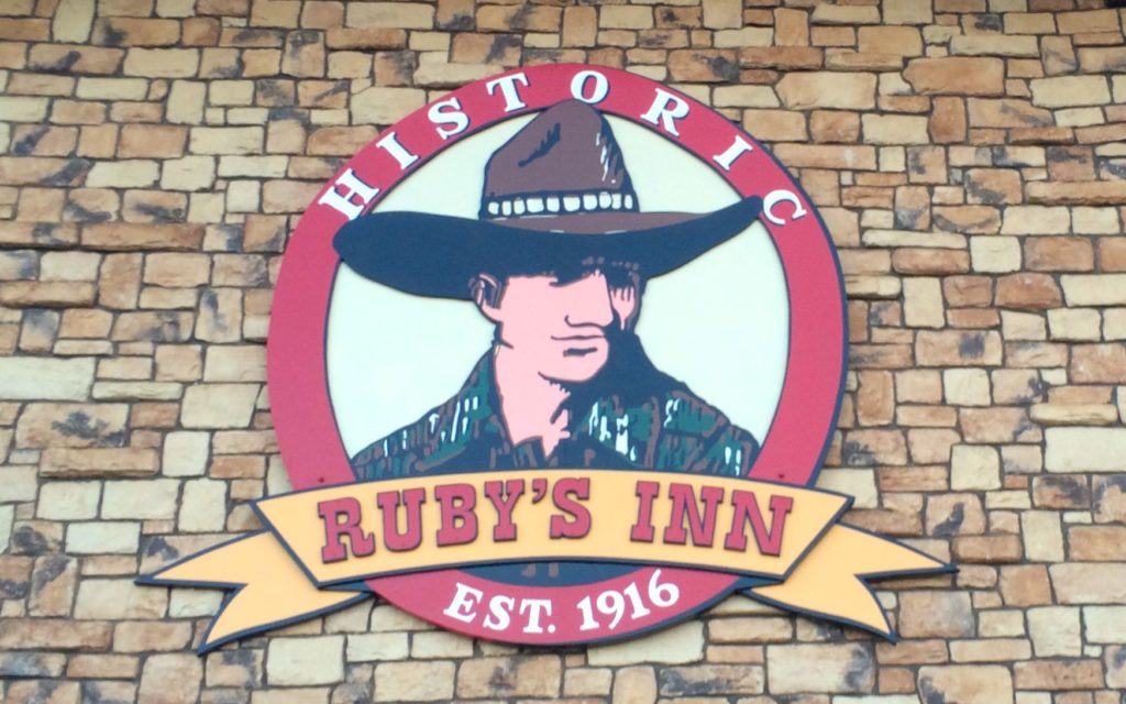 Hisotric Ruby's Inn sign