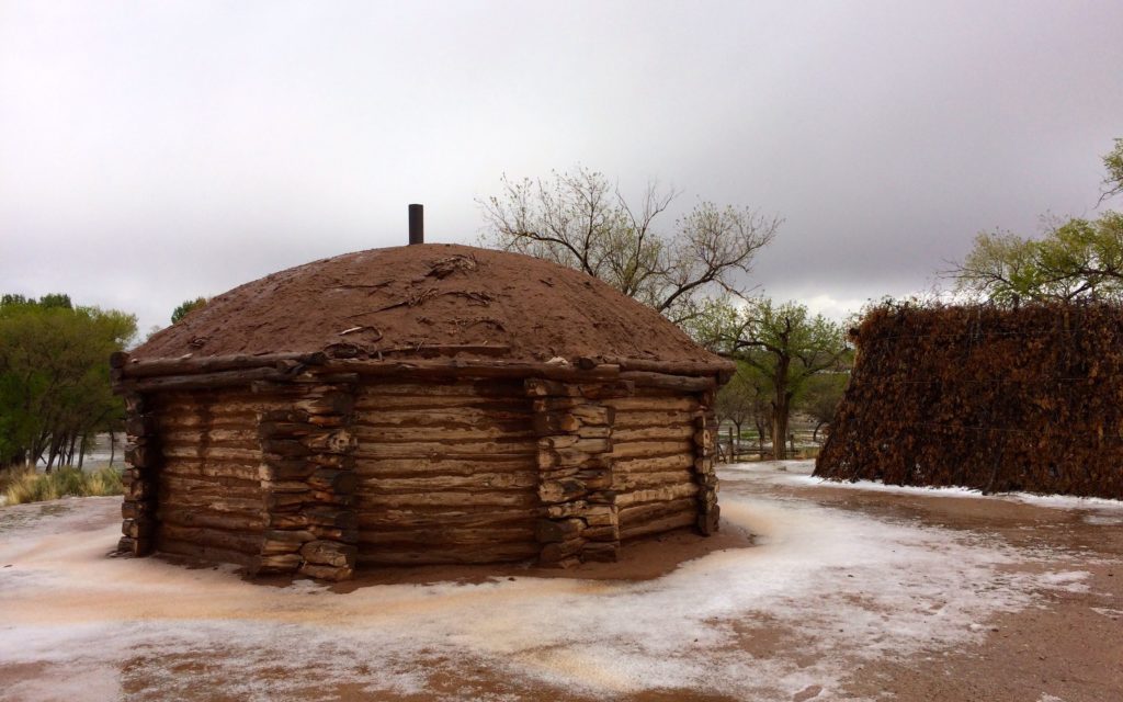 Hogan at the visitor's center