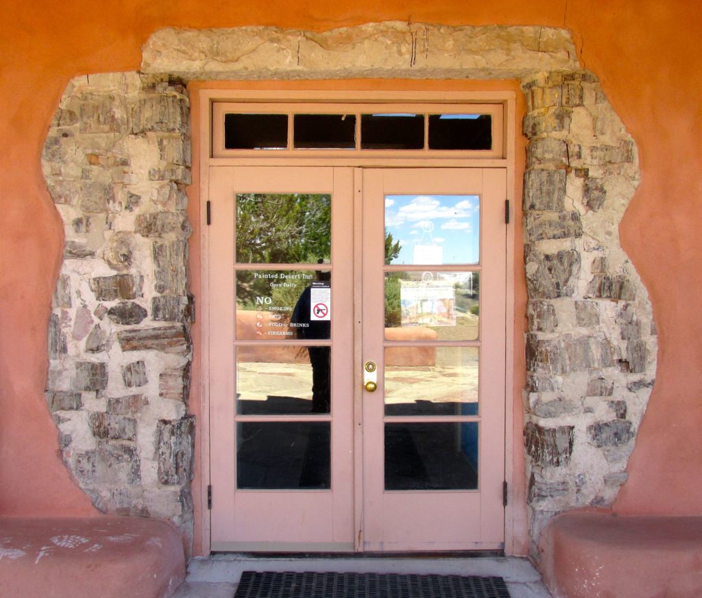 Lower Entrance with exposed petrified wood