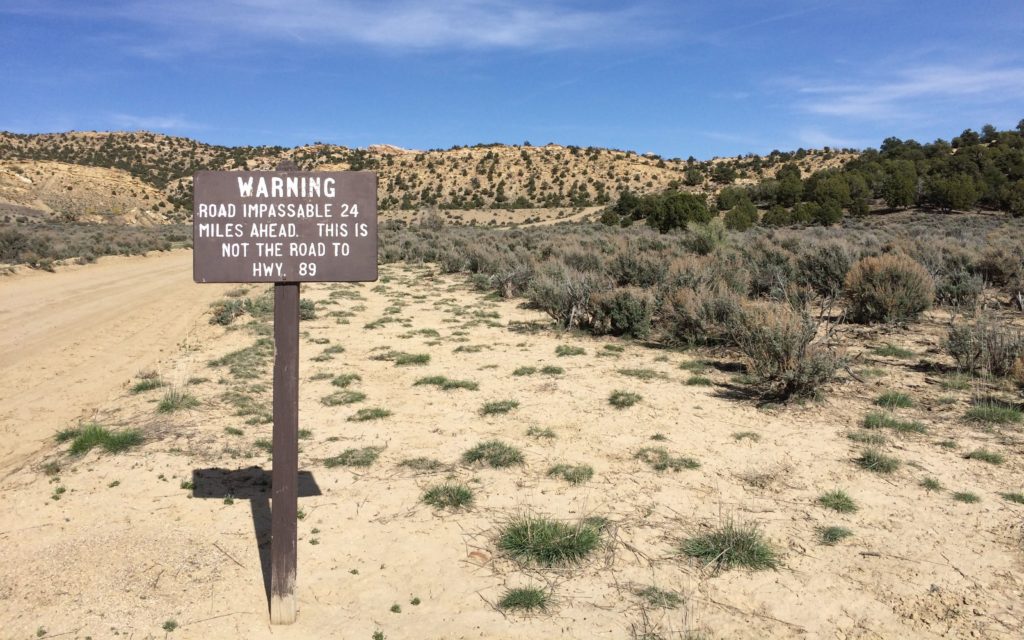 Not the road to hwy 89