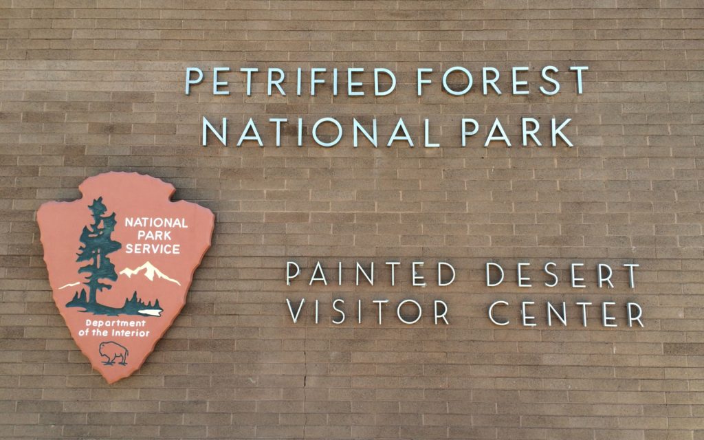 Petrified Forest Nationa Park sign