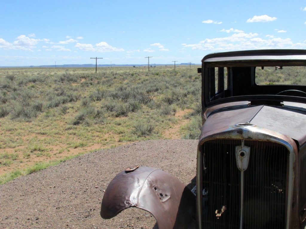 Route 66 ran along side the phone poles