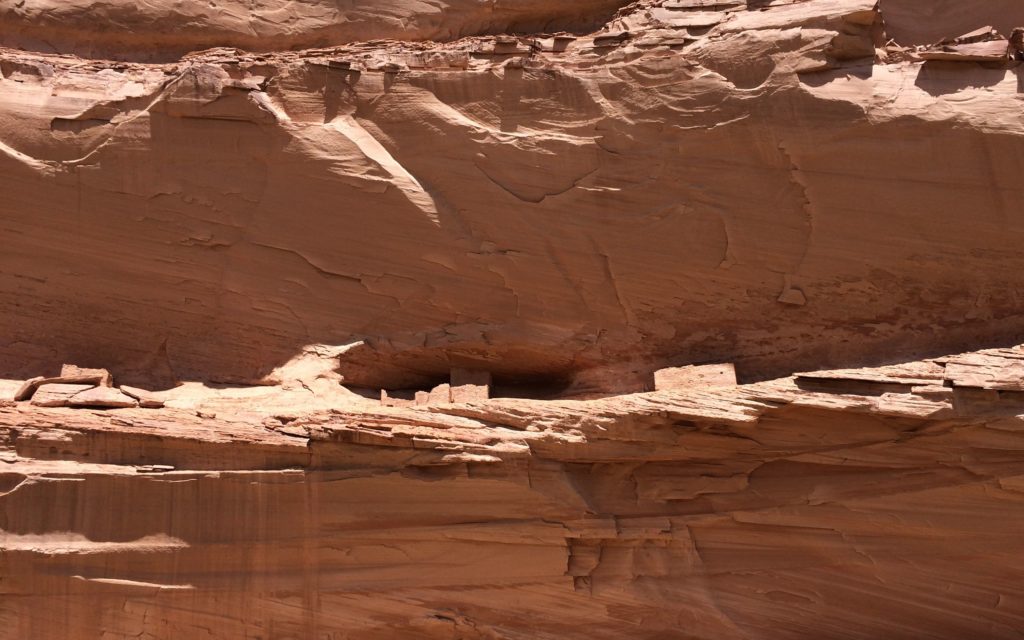Ruin tucked up on ledge