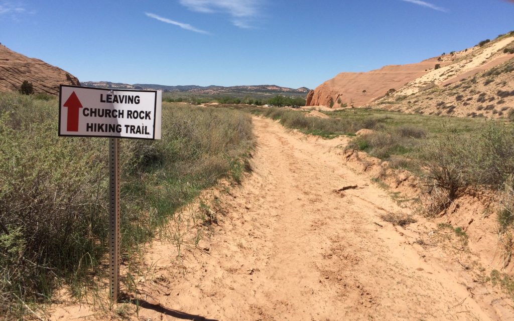 leaving church rock hiking trail
