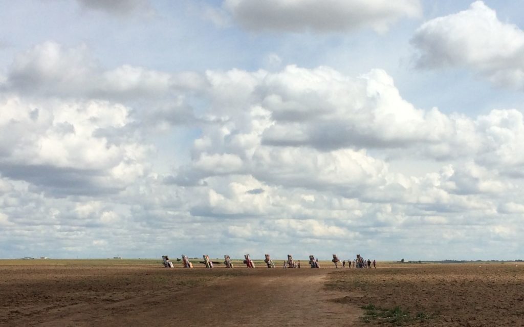 Cadillac ranch from a distance