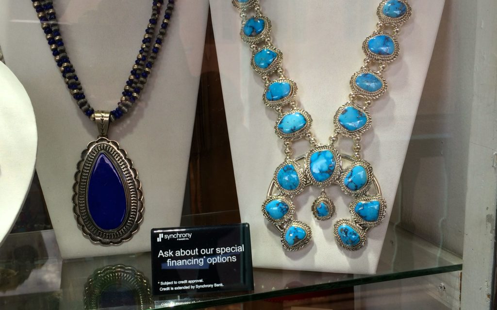 Jewelry in the window with financing options