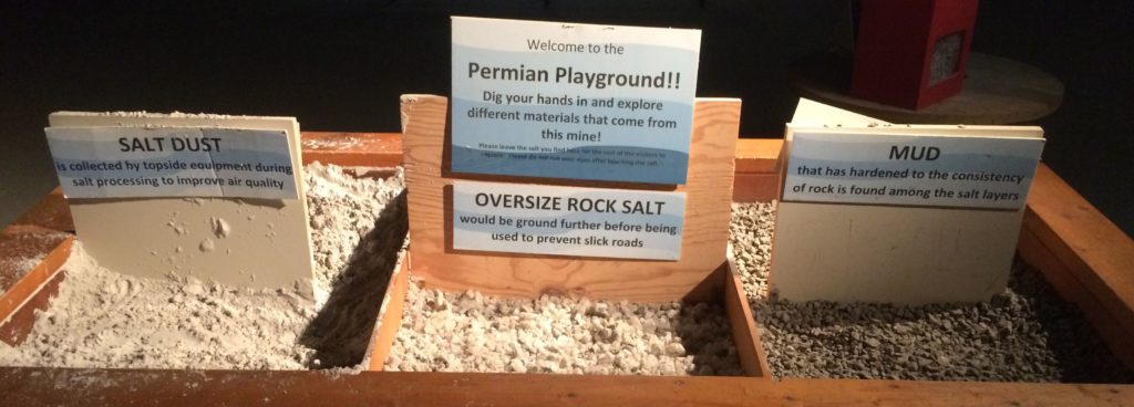 Permian Playground salt dust, rock salt, mud
