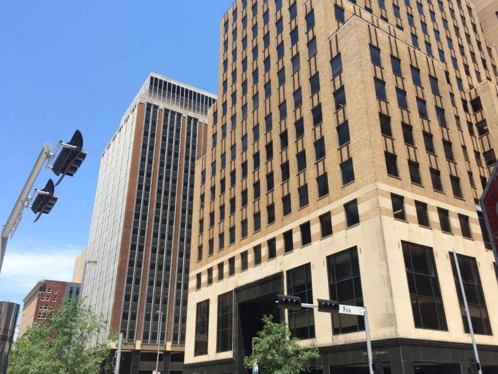building being reflected