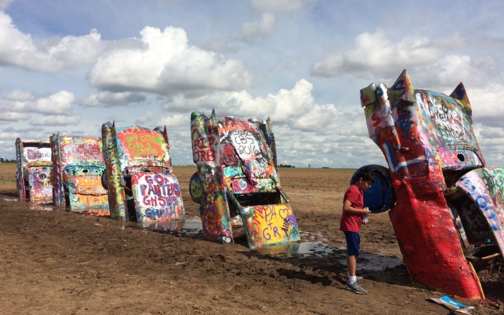 left side with puddles