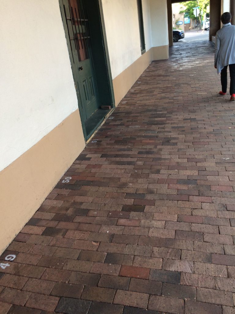 numbers for vendors in front of Governor's Palace