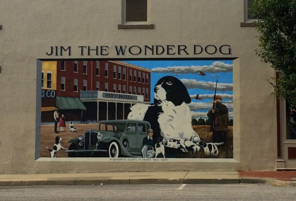 Jim the wonderdog mural