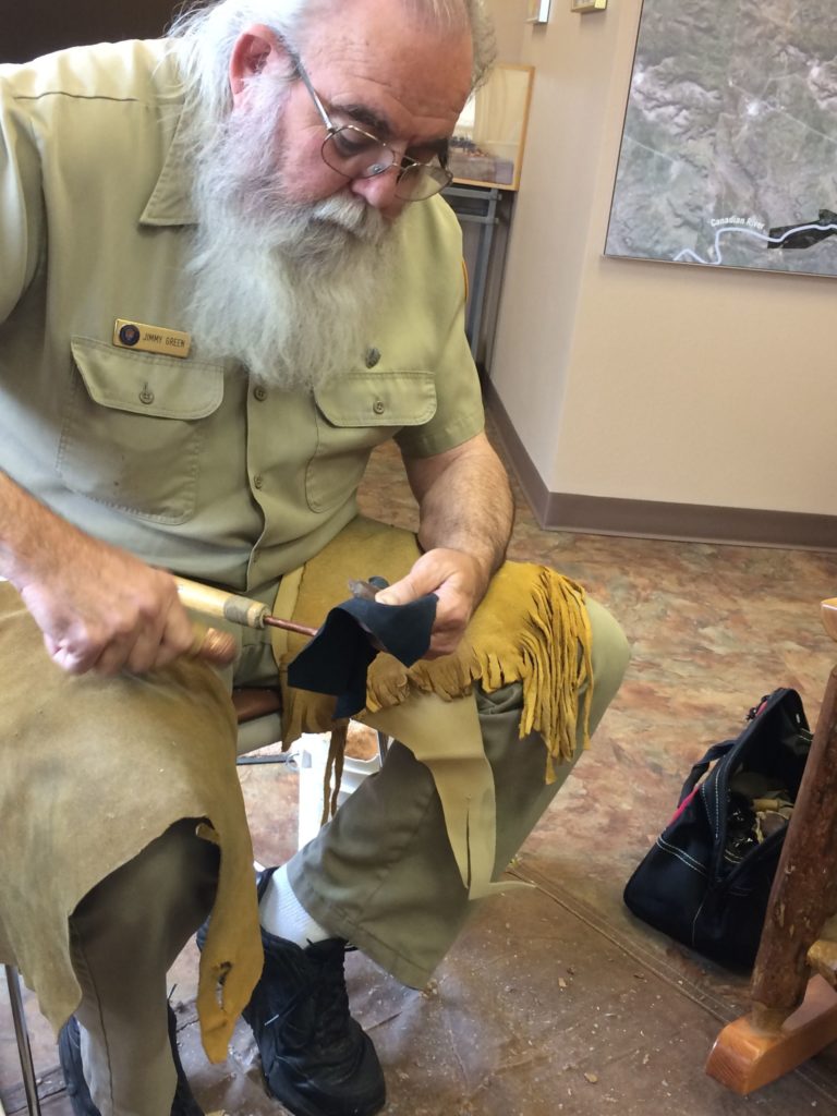 Jimmy using copper tools