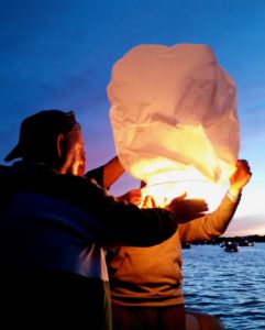 Lighting the Chinese lantern