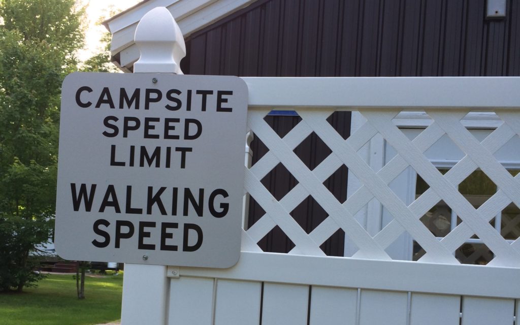 Campsite speedlimit
